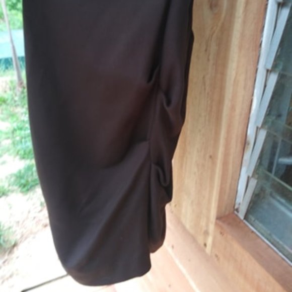 NWT - Nicole Miller Off the shoulder brown dress - Picture 7 of 16